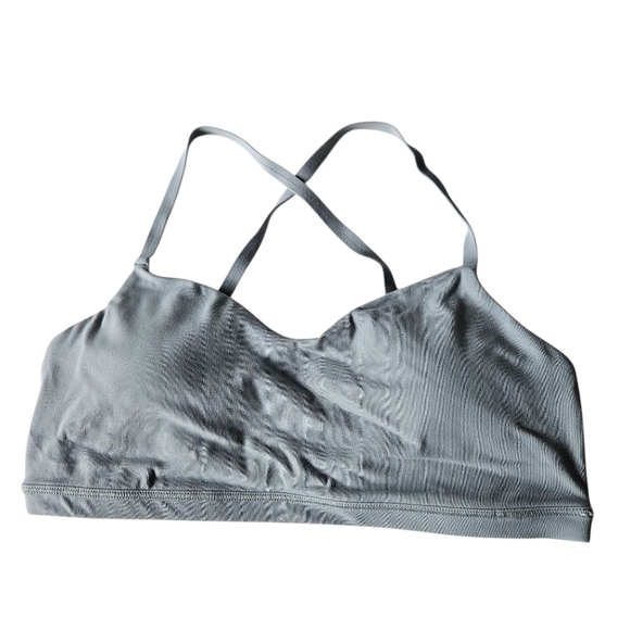 Athleta Gray Strappy Elation Sports Bra - Picture 1 of 7